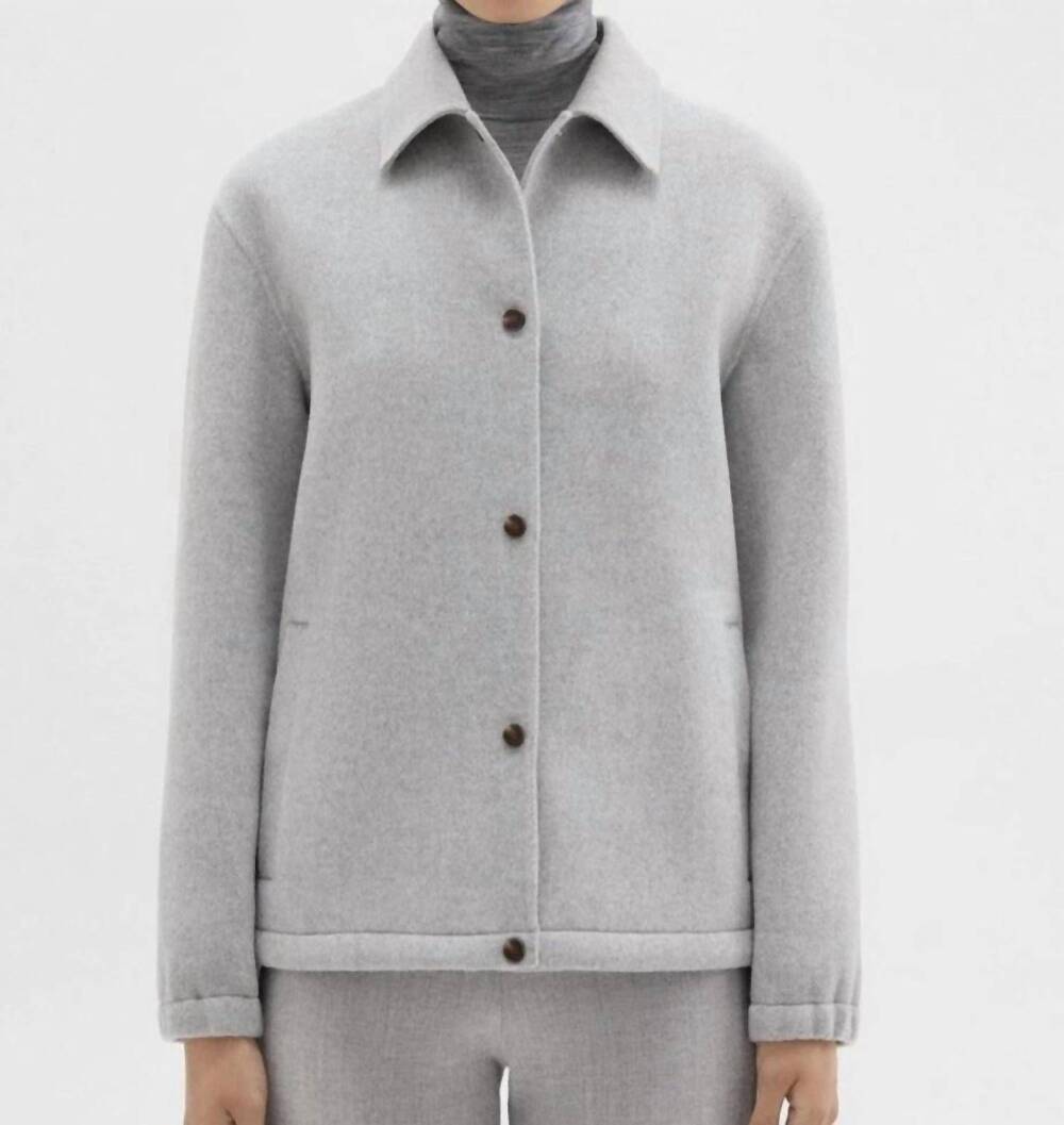 NEW THEORY coaches jacket in gray